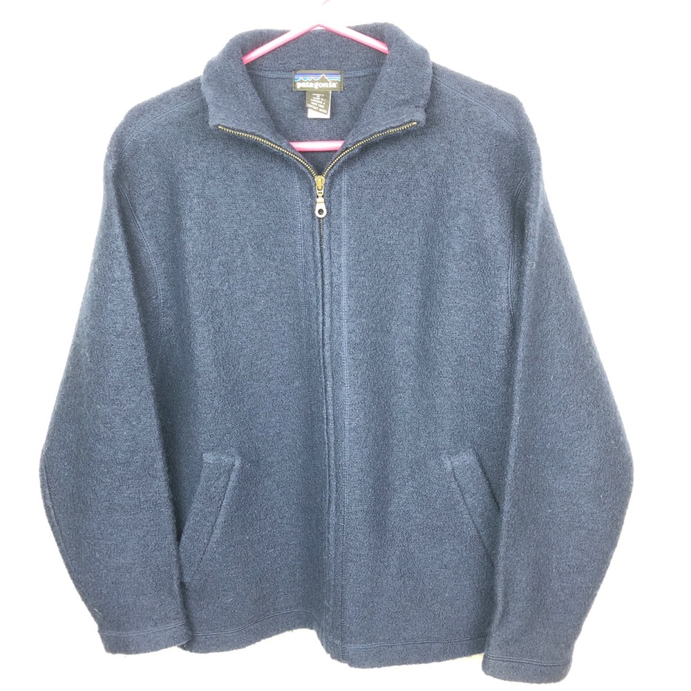 Retro PATAGONIA Women Wool Jacket Zip Up size S